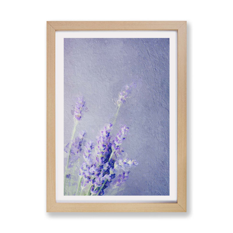 Pretty Purple Lavender - Framed Print, Oak, 45cm H x 63cm W x 2cm D