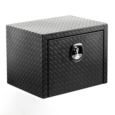 24 Inch Aluminum Tool Chest For Trucks With Die Cast Compression Latch, Space And Ultra-Low Profile Secure Lightweight