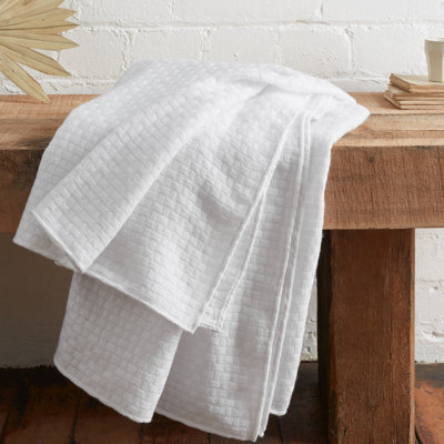 Lina Waffle Geo Blanket Throw Geometric Waffle Blanket