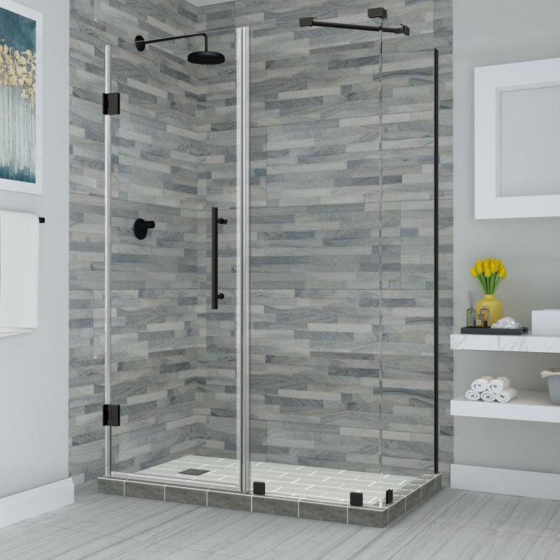 Bromley Frameless 53.25" x 72" Rectangle Hinged Shower Enclosure