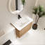 Meuble-lavabo mural avec lavabo en céramique et porte à fermeture douce en chêne imitation-2045554089