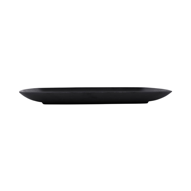 Plateau en mélamine Zen, H 1,13 po x l 12,25 po x P 8,5 po, Noir