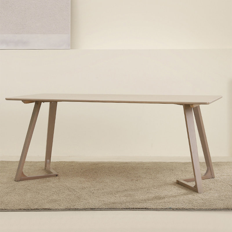 Gray Rectangular Solid Wood Dining Table, 29.53"H x 70.87"L x 31.5"W