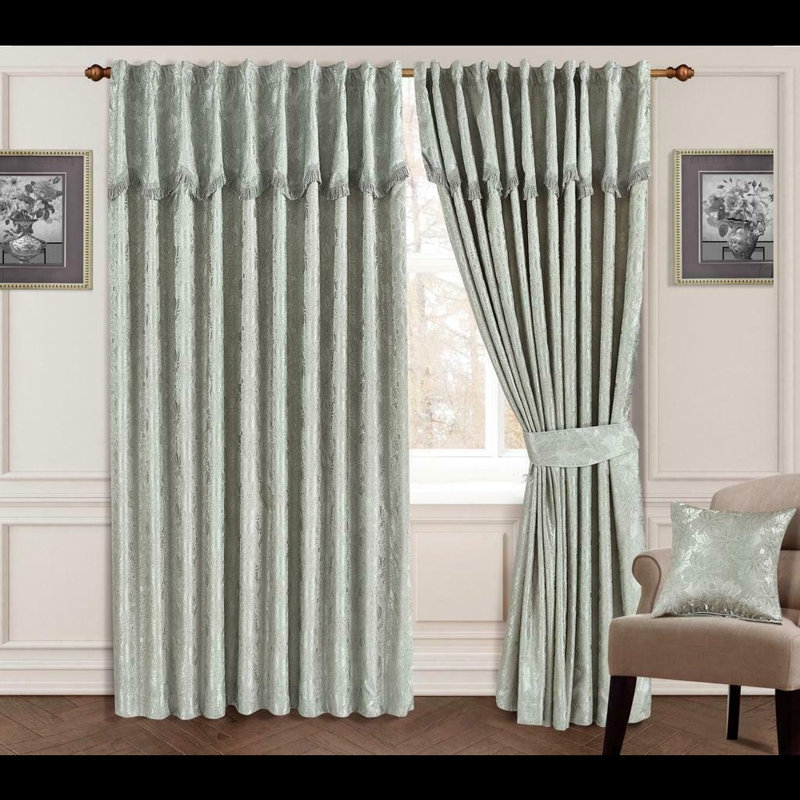 Odelina Cotton Blend Sheer Curtain Pair, 228cm W x 228cm L, Cream