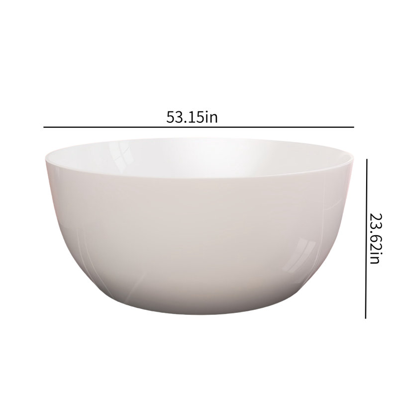 Baignoire ronde en acrylique blanc simple moderne