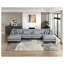 Repose-pieds de cocktail gris en velours côtelé gris - Mobilier de salon moderne avec coussin moelleux et pieds en bois massif