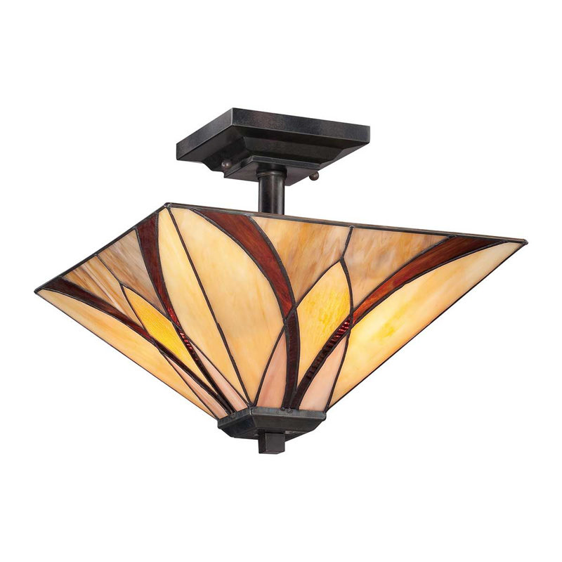Rockton Glass Semi Flush Mount
