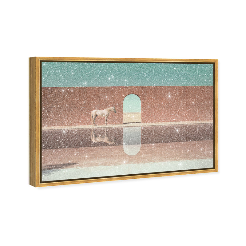 Western Reflections Print by Oliver Gal, 25"H x 17"W, Gold Floater Frame
