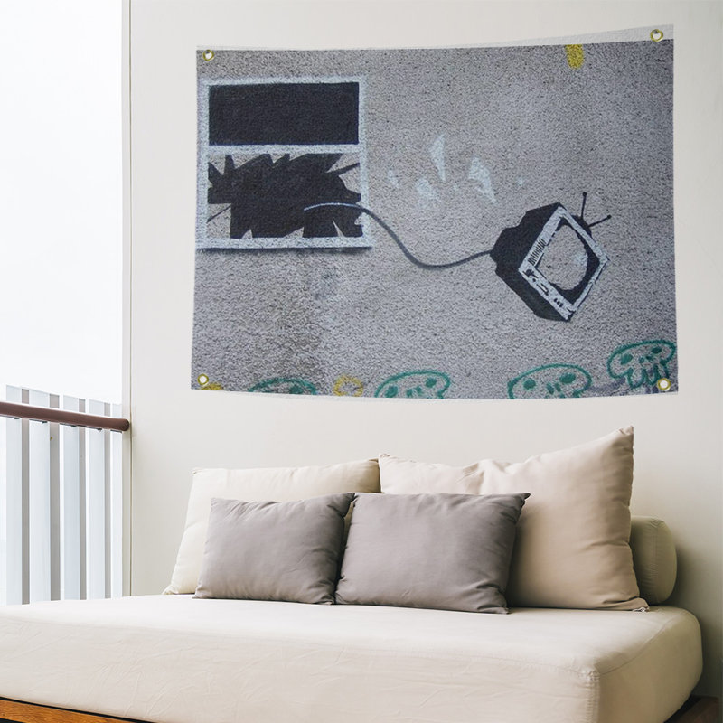 Loom Woven Polyester Tapestry, 59" H x 80" W x 1" D