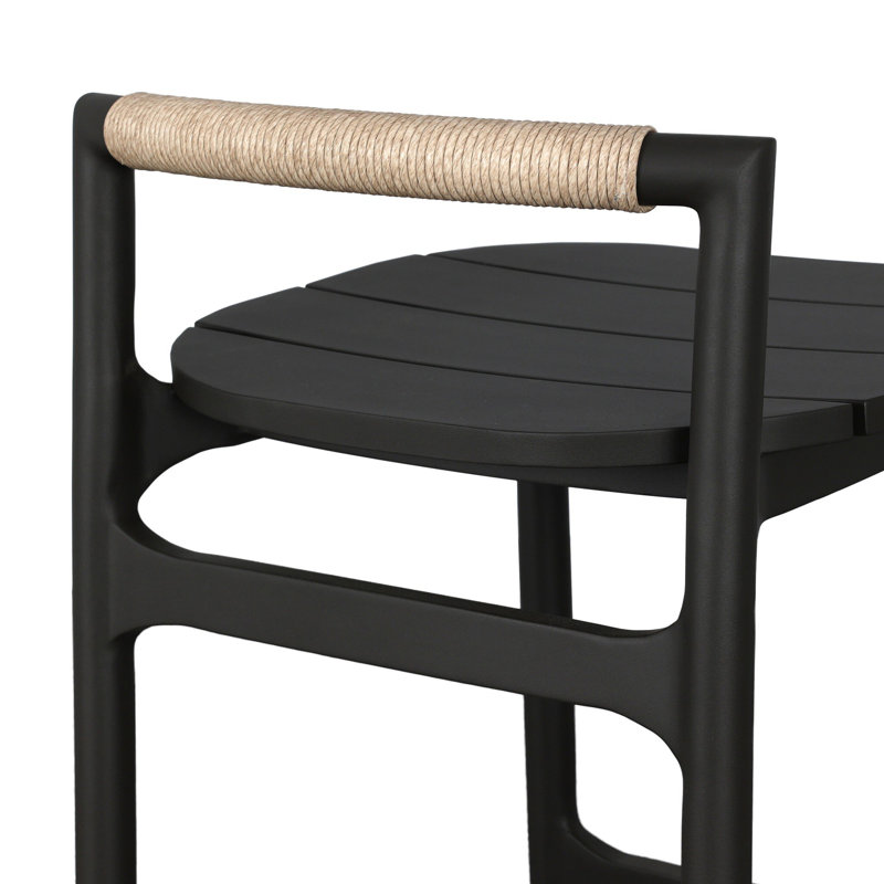 Baden Outdoor Metal Stool-Vintage White-Bar, Bar