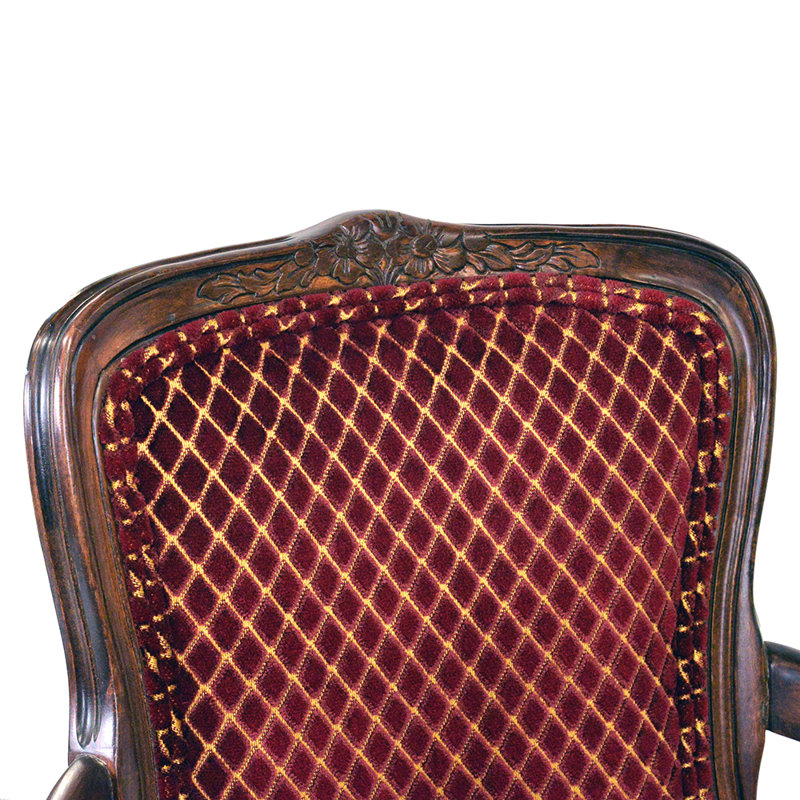 Fauteuil Donnelly Louis XV Junior Contract, Rouge / Jaune