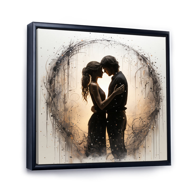 Impression sur toile «Couple romantique», impression «Love Embrace» romantique, H 30 po x l 30 po x P 1 po