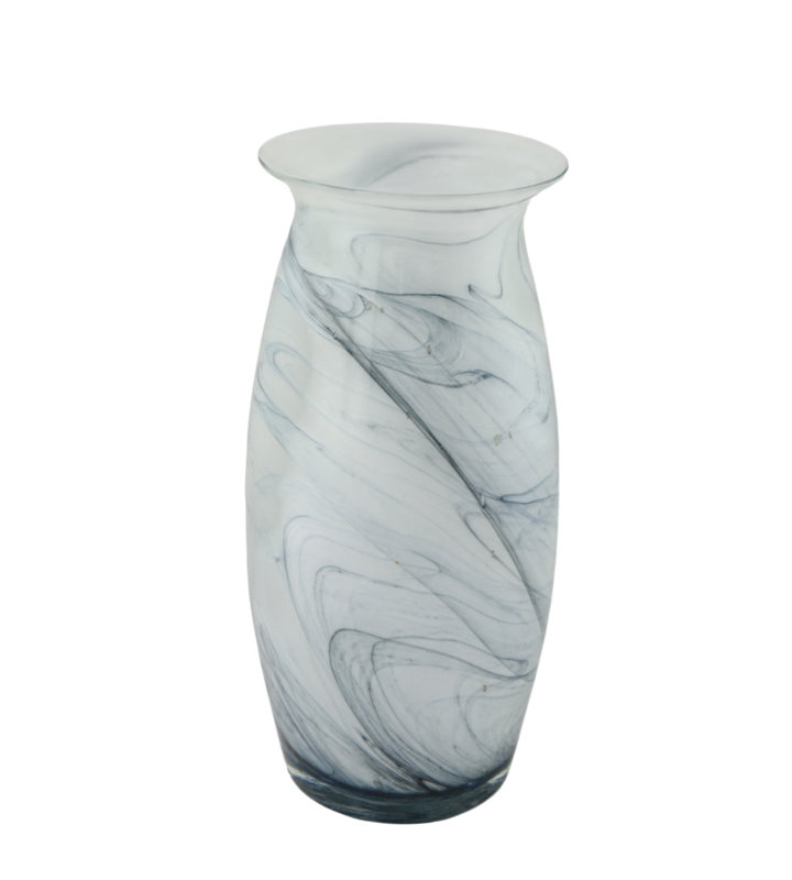 Grand vase en verre 12 po - Vase à fleurs décoratif fabriqué à la main