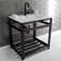Kingston Brass Quadras 31-Inch Ceramic Console Sink with Steel Base and Shelf