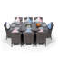 Karcher 8 - Person Wicker Patio Dining Set with Rectangular Table , Cushions Included-39926025
