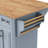 Storage Kitchen Island with Rubber Wood Drop Leaf,4 Doors-1990286645