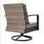 Ensemble de 2 chaises de patio berçantes pivotantes grises