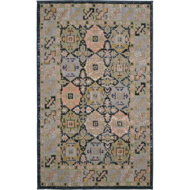 Taslin Rug, Vintage/Neutral Tone, Rectangle 3'3'' x 5'3''