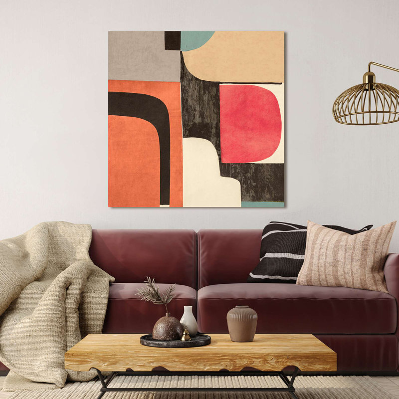 Abstract And Geometric Painting: Pale Summer I by Steve Roja - Wrapped Canvas Print, 70cm H x 70cm W
