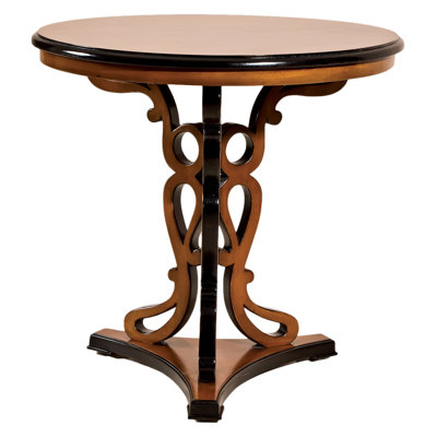 Solid Wood Pedestal End Table