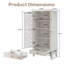 Armoire de rangement de 55 po de hauteur avec tiroir Rustic-1550129464