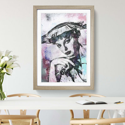 Joan Collins in Abstract - Framed Print
