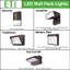 Ensemble de 100 ampoules murales intégrées en bronze à DEL SWPK de 100 watts réglables 1800 à 4050 lumens et CCT