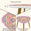 Ensemble de 2 tables gigognes triangulaires en plumes de mandala bohémiennes avec table de bout pastel et table d'appoint moderne et minimaliste pour le salon et la chambre à coucher