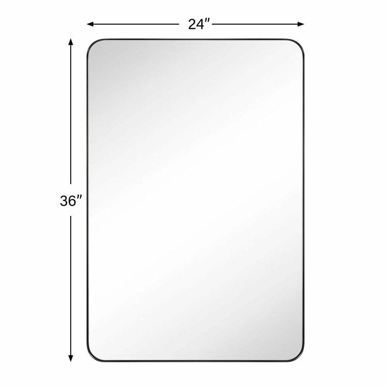 Miroir de salle de bain Kengston, 36 po x 24 po, Bronze frotté à l'huile