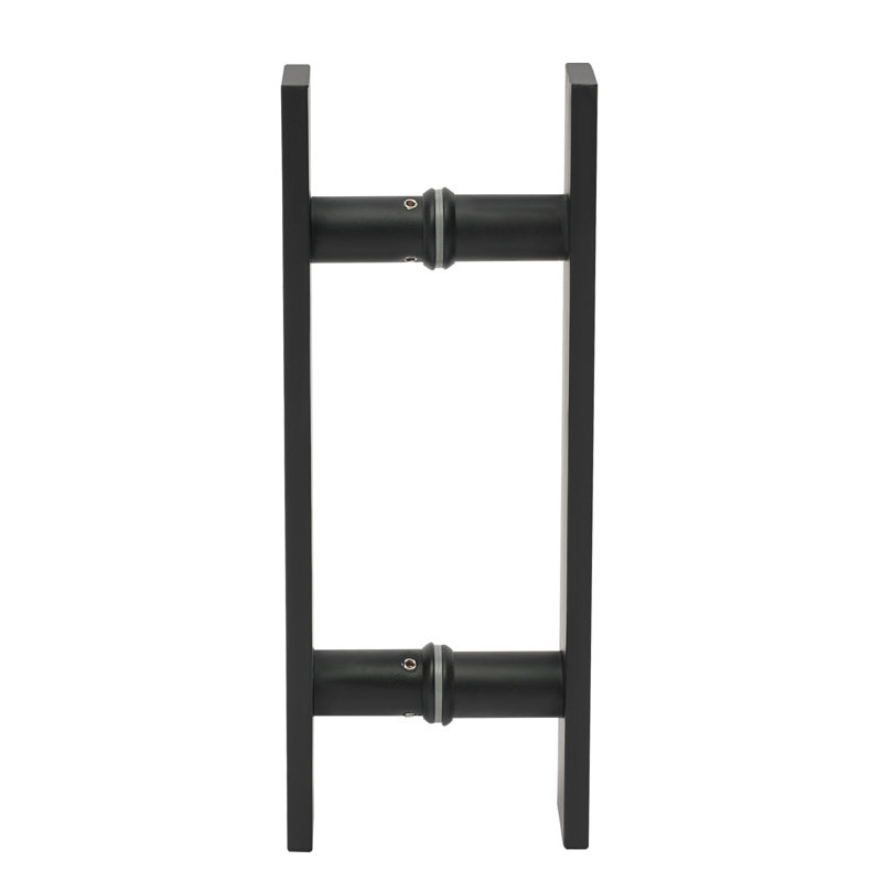 Poignée de porte à double face en acier inoxydable, paire de poignées de porte de grange coulissantes à pousser, poignée de porte commerciale en forme de H (11,61 * 1,6 * 5,95 po)