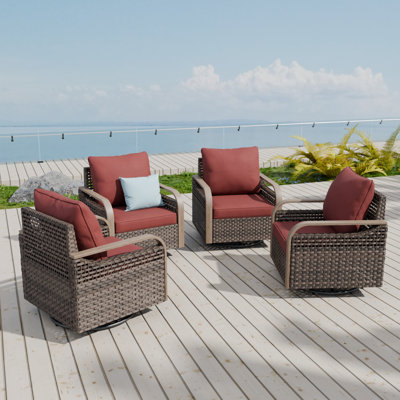 Ensemble de 4 chaises de patio Timicka