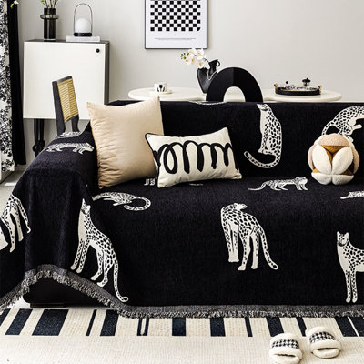 Chenille Box Cushion Sofa Slipcover