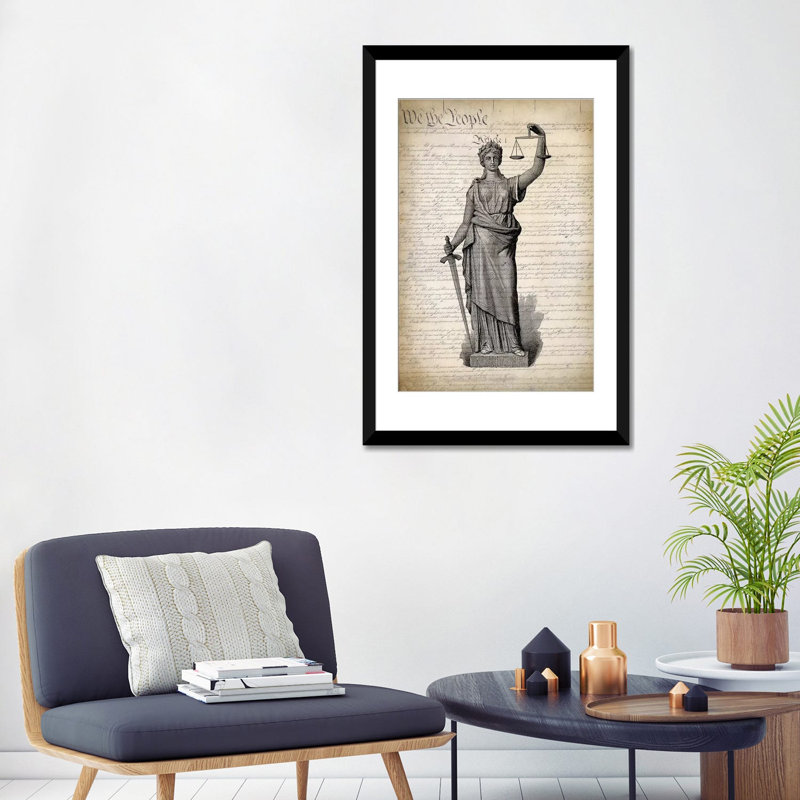 « u.s. constitution », impression sur toile, H 40 po x l 26 po x P 1,5 po, Toile tendue, Pas de tapis