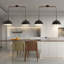 41" Industrial Modern Black Double Pendant Light – Adjustable Ceiling Hanging Lamp with Matte Finish for Dining Room, Kitchen, or Living Room – Stylish and Durable Lighting Fixture (No Bulbs)-342144144-342144150