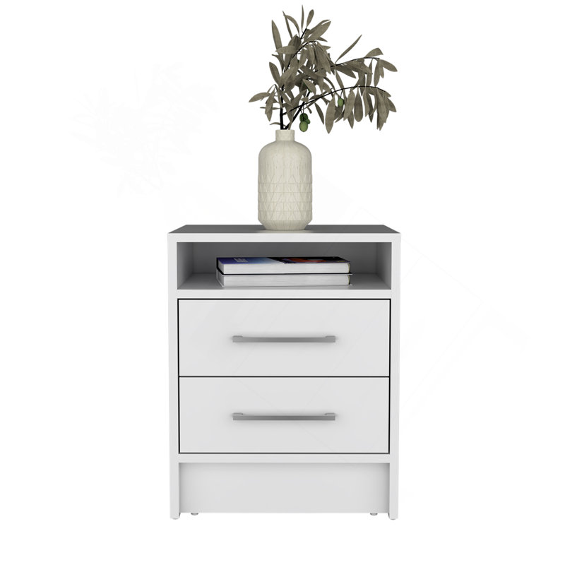 Nightstand Chase, Bedroom, White, White