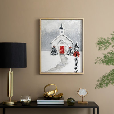 «Soft Silent Night», reproduction encadrée - bois massif