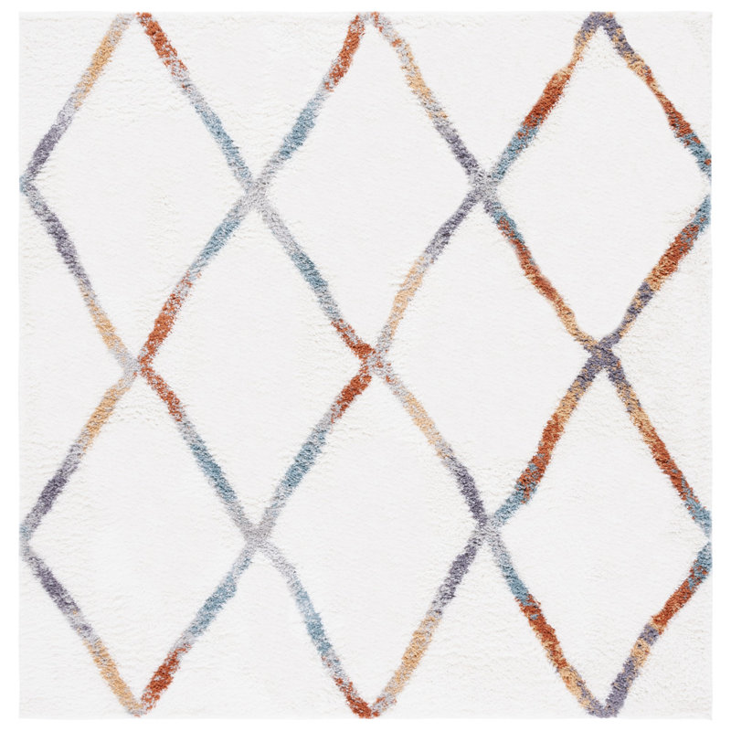 Berber Shag Performance Geometric Rug, Square 7'