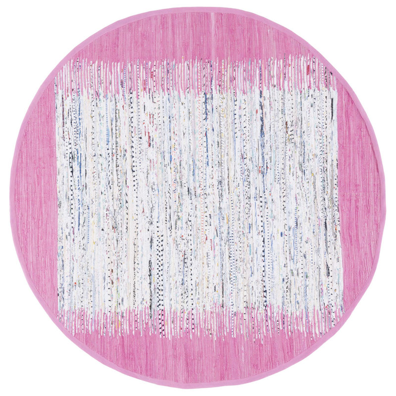 Paschall Hand Woven Cotton Rug, Round 4'