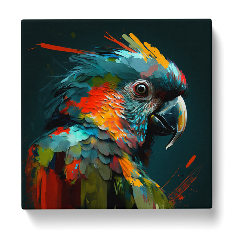 Parrot - No Frame Print, 35cm H x 35cm W x 3cm D