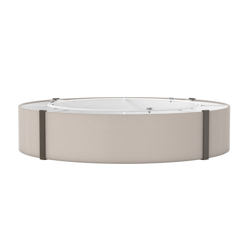 Ceiling Base LED Flush Mount, 5.12" H x 23.62" W x 23.62" D, Putty