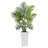 4ft Artificial Areca Palm Trees with White Planter Indoor