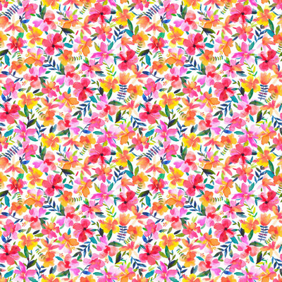 " Tropical Hibiscus Flowers Pink "
