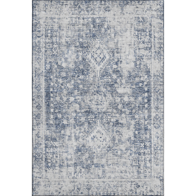 Premium Machine Washable Larock AMF1229 Global Rug