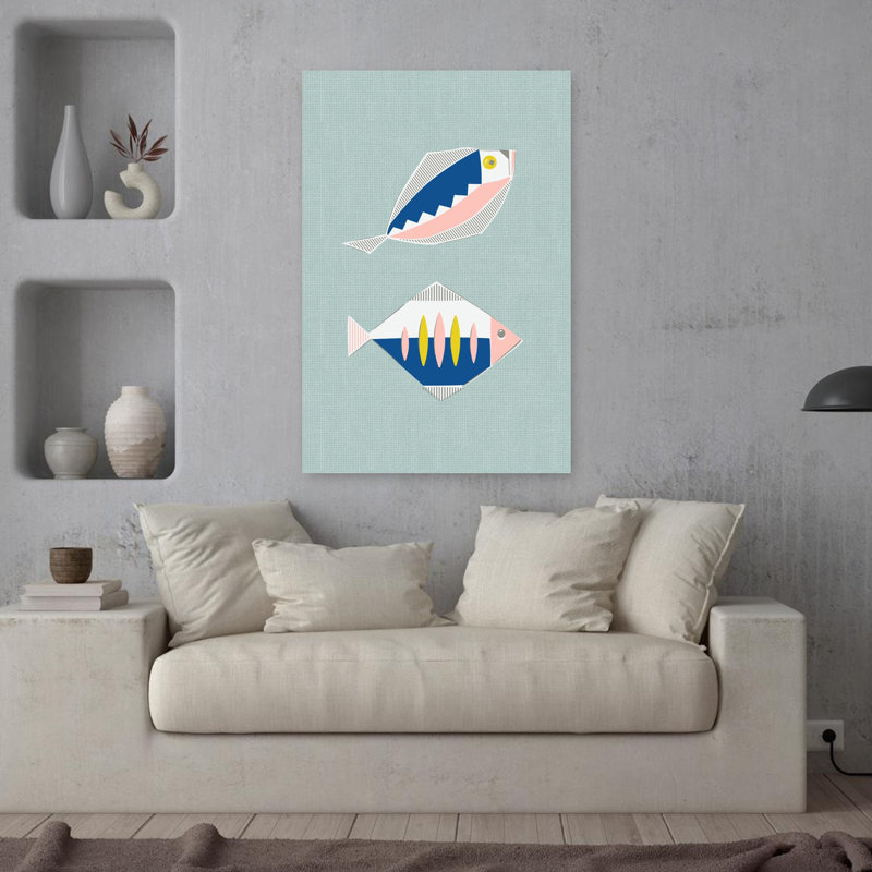Art contemporain contemporain abstrait géométrique, Bleu, H 36 po x l 24 po