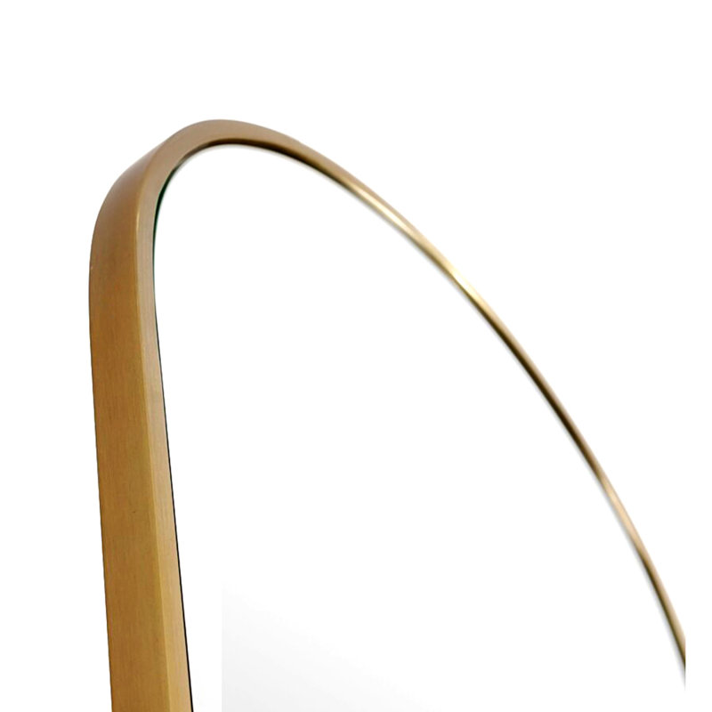 Salma Metal Flat Mirror, 170cm H x 61cm W, Satin Brass
