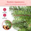 Arbre de Noël artificiel à charnière non éclairé avec 582 pointes, branches en PVC, arbre de vacances vert avec support en plastique à 4 pieds-861802466