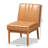 Hilley Mid-Century Modern Tan Faux Leather Upholstered And Walnut Brown Finished Wood Dining Chair-1186645475
