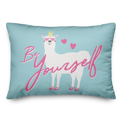 Housse de coussin rectangulaire Be yourself llama