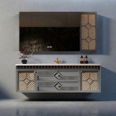 French style rock plate bathroom cabinet