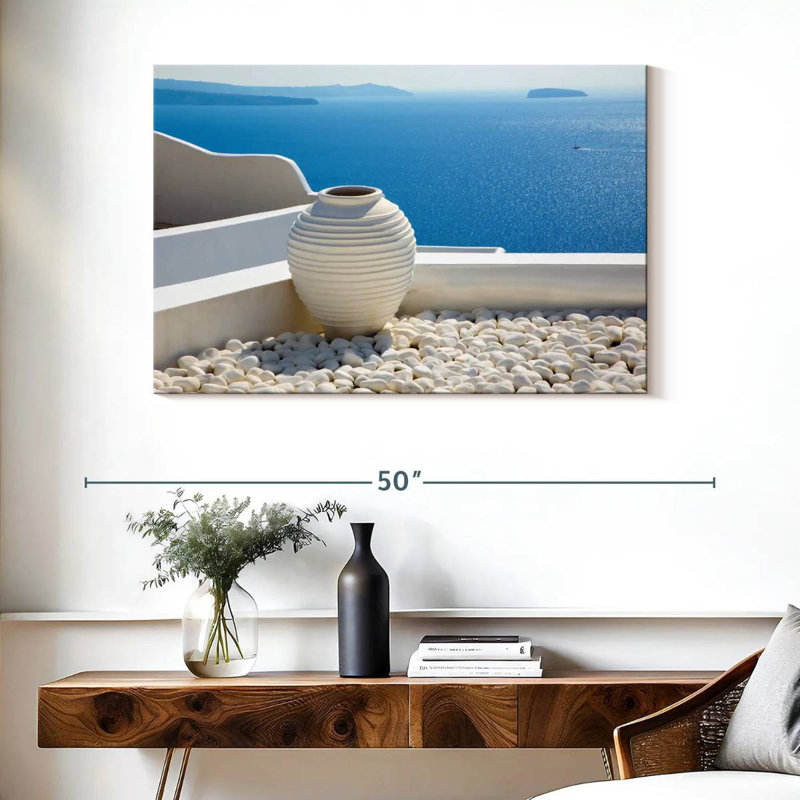 Gillard Peaceful Santorini, 26" H x 39" W